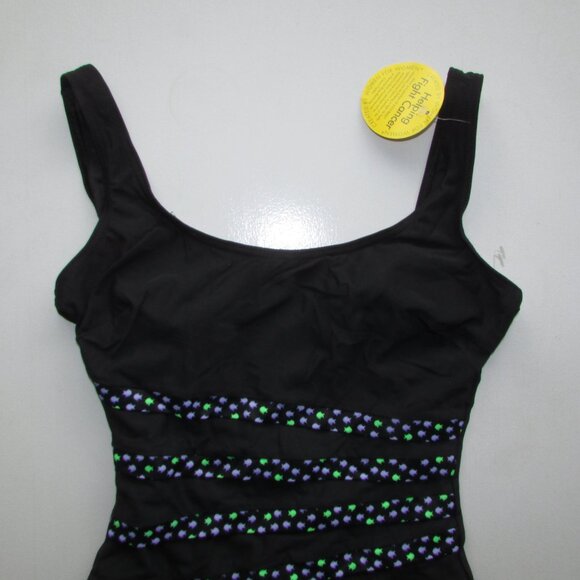 It Figures Black One Piece Swimsuit - Sz 12 - NEW - Picture 2 of 8